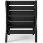 Polytrends Birchwood All Weather HDPE Outdoor Patio Deep Seating Black Armless Chair With Cushions (1-Piece)
