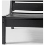 Polytrends Birchwood All Weather HDPE Outdoor Patio Deep Seating Black Armless Chair With Cushions (1-Piece)