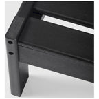 Polytrends Birchwood All Weather HDPE Outdoor Patio Deep Seating Black Armless Chair With Cushions (1-Piece)