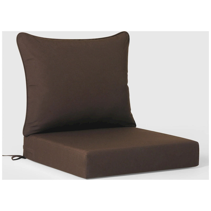 Polytrends Birchwood All Weather HDPE Outdoor Patio Deep Seating Black Armless Chair With Cushions (1-Piece)