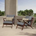 Vaughn 2 Piece Sunbrella Outdoor Patio Club Chairs