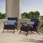 Vaughn 2 Piece Sunbrella Outdoor Patio Club Chairs