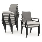 Vistano 9 Piece Sunbrella Outdoor Patio Dining Set - Gray