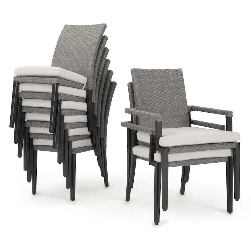 Vistano 9 Piece Sunbrella Outdoor Patio Dining Set - Gray