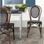 SAFAVIEH Rural Woven Dining Indoor/ Outdoor Esben Black Side Chairs (Set of 2) - 17W x 22D x 36H