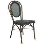 SAFAVIEH Rural Woven Dining Indoor/ Outdoor Esben Black Side Chairs (Set of 2) - 17W x 22D x 36H