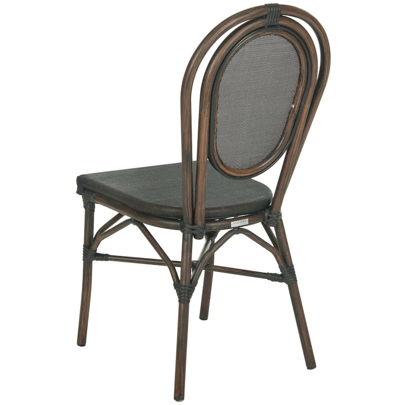 SAFAVIEH Rural Woven Dining Indoor/ Outdoor Esben Black Side Chairs (Set of 2) - 17W x 22D x 36H