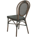 SAFAVIEH Rural Woven Dining Indoor/ Outdoor Esben Black Side Chairs (Set of 2) - 17W x 22D x 36H