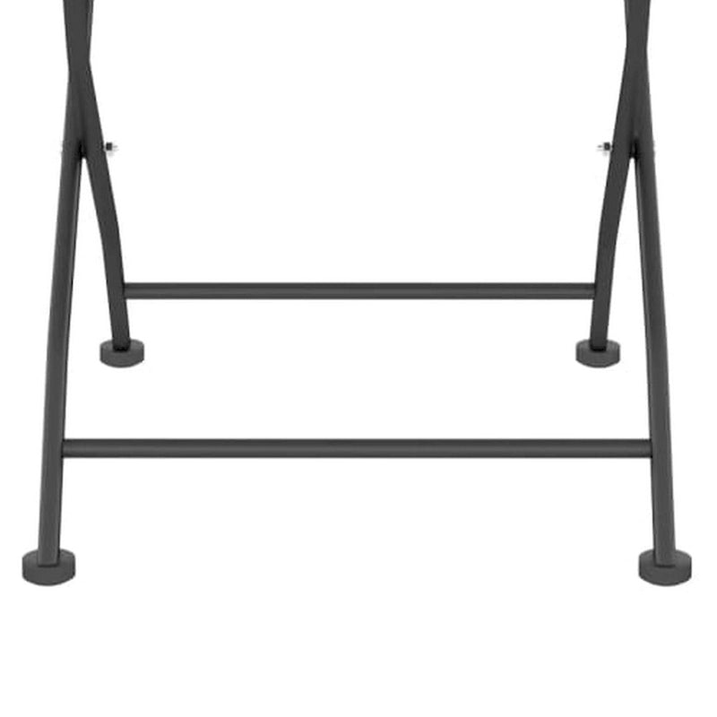Outdoor Patio Folding Dining Chair Set of 4, Dark Gray Mesh Metal