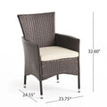 Outdoor Multibrown PE Wicker Dining Chairs (Set of 2)