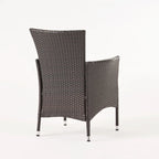 Outdoor Multibrown PE Wicker Dining Chairs (Set of 2)