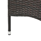 Outdoor Multibrown PE Wicker Dining Chairs (Set of 2)