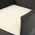 Outdoor Multibrown PE Wicker Dining Chairs (Set of 2)