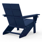 Polytrends Coastin Modern Poly Adirondack Chair (Set of 4), Black
