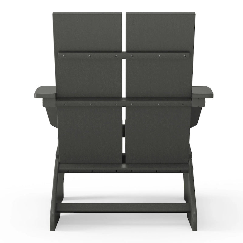 Polytrends Coastin Modern Poly Adirondack Chair (Set of 4), Black