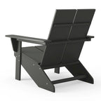 Polytrends Coastin Modern Poly Adirondack Chair (Set of 4), Black