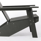 Polytrends Coastin Modern Poly Adirondack Chair (Set of 4), Black