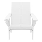 Polytrends Coastin Modern Poly Adirondack Chair (Set of 4), Black