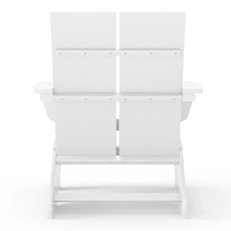 Polytrends Coastin Modern Poly Adirondack Chair (Set of 4), Black