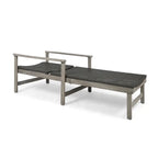 Hampton Wood + Wicker Chaise Lounge