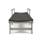 Hampton Wood + Wicker Chaise Lounge