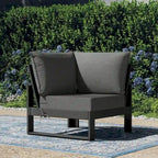 Polytrends Endless Patio Deep Seating Corner Chair with Gray Frame