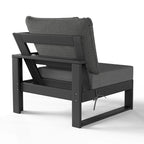 Polytrends Endless Patio Deep Seating Corner Chair with Gray Frame