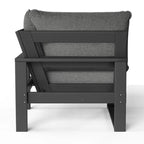Polytrends Endless Patio Deep Seating Corner Chair with Gray Frame