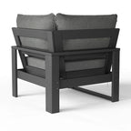 Polytrends Endless Patio Deep Seating Corner Chair with Gray Frame