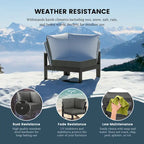 Polytrends Endless Patio Deep Seating Corner Chair with Gray Frame