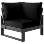 Polytrends Endless Patio Deep Seating Corner Chair with Gray Frame