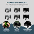 Polytrends Endless Patio Deep Seating Corner Chair with Gray Frame