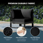 Polytrends Endless Patio Deep Seating Corner Chair with Gray Frame