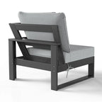 Polytrends Endless Patio Deep Seating Corner Chair with Gray Frame