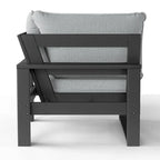 Polytrends Endless Patio Deep Seating Corner Chair with Gray Frame