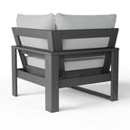 Polytrends Endless Patio Deep Seating Corner Chair with Gray Frame