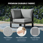 Polytrends Endless Patio Deep Seating Corner Chair with Gray Frame