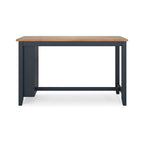60" Counter Height Dining Table with Shelves – Dark Blue & Brown, Mango Wood, Seats 4