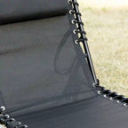 Reclining Chaise Lounge Chair, Portable Sun Lounger, Folding Camping Cot, With Adjustable Backrest And Removable Pillow