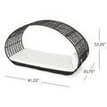 Wicker Outdoor Patio Canopy Daybed Water Resistant Cushion