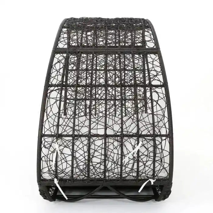 Wicker Outdoor Patio Canopy Daybed Water Resistant Cushion