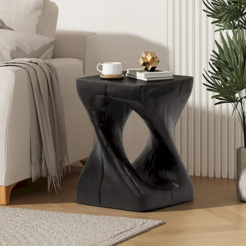 Christopher Knight Home - Stella Twisted Spiral Wood Grain Side Table