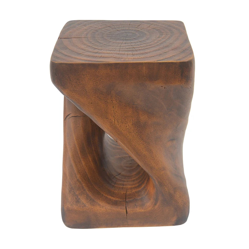 Christopher Knight Home - Stella Twisted Spiral Wood Grain Side Table