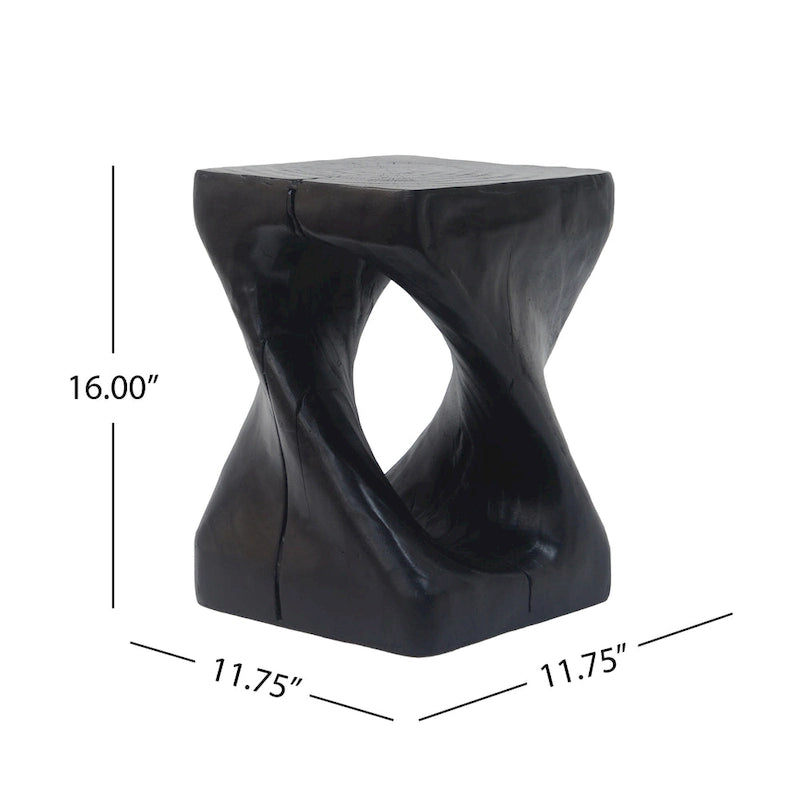 Christopher Knight Home - Stella Twisted Spiral Wood Grain Side Table