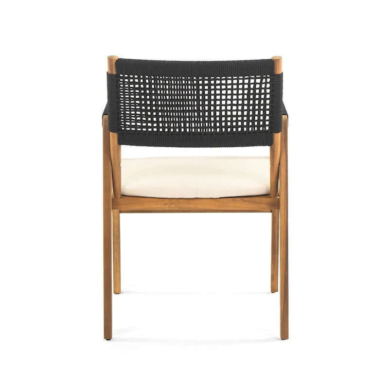 Oucacia Outdoor Acacia Wood and Rope Dining Chair (Set of 2) by Christopher Knight Home