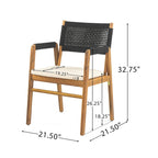 Oucacia Outdoor Acacia Wood and Rope Dining Chair (Set of 2) by Christopher Knight Home