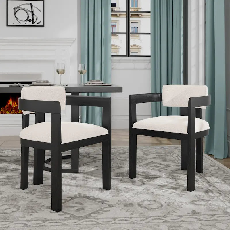 Conrad Sophisticated Modern Dining Chair With Armrest by 