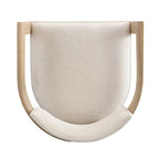Bouclé Fabric Dining Chair with Armrests – Black & Beige / Light Ash & Beige / Walnut & Beige, Modern Style, Single