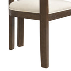 Bouclé Fabric Dining Chair with Armrests – Black & Beige / Light Ash & Beige / Walnut & Beige, Modern Style, Single