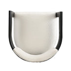 Bouclé Fabric Dining Chair with Armrests – Black & Beige / Light Ash & Beige / Walnut & Beige, Modern Style, Single